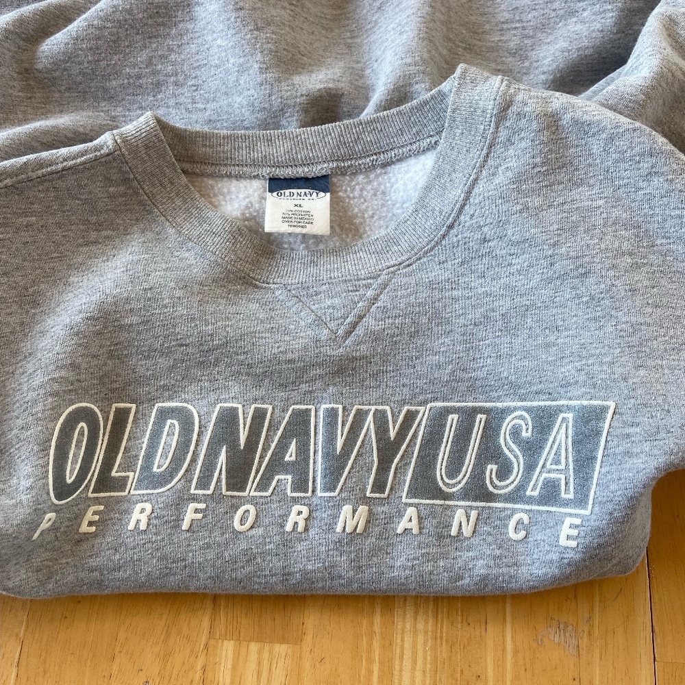 OLD NAVY unisex sweatshirt, light grey, size XL, like new condition - Picture 4 of 13